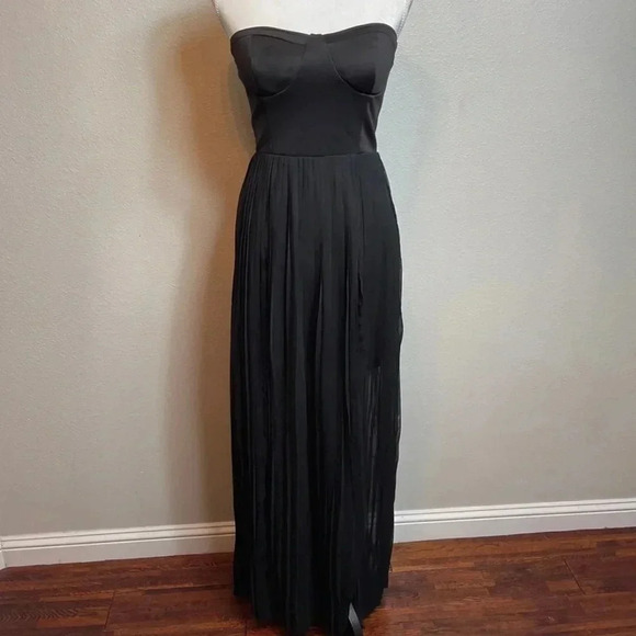 NWTS.‎ Sans Souci strapless pleated chiffon dress - Picture 3 of 12